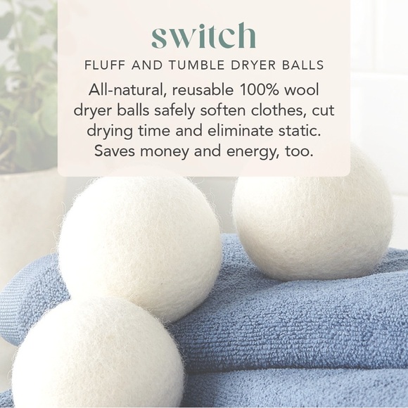 Norwex Fluff & Tumble Wool Dryer Balls Limited Edition New Set of 3 - Picture 7 of 9